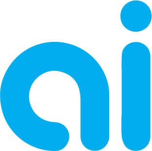 The logo of AI Solution - the letters "ai" in lowercase, in blue